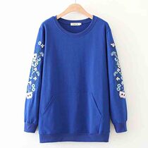 Spring and autumn clothes in the middle of a long style Gats up overweight middle-aged moms loaded with elderly embroidered cotton sweaty coat in clothes
