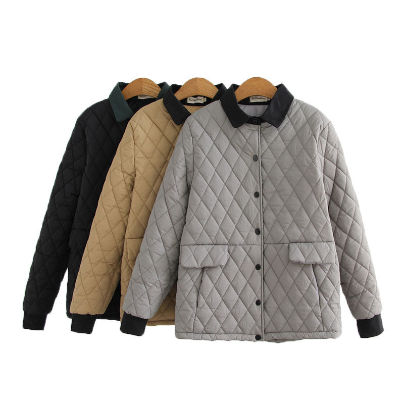 Mother's wear cotton-padded winter clothes new Western style fashion 40 years old 50 plus fertilizer plus size short women's padded jacket middle-aged and elderly spring