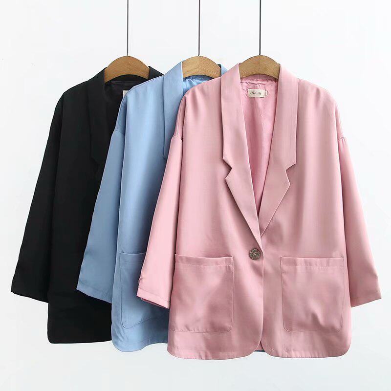Middle-aged woman mother wear a button small suit spring new fashion slim foreign style Korean suit