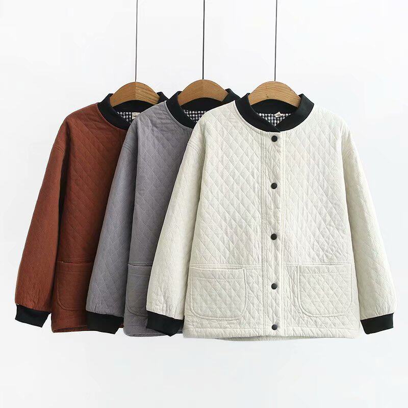 Middle-aged and elderly spring coat long sleeve coat large size loose baseball suit middle-aged mother spring and autumn temperament coat