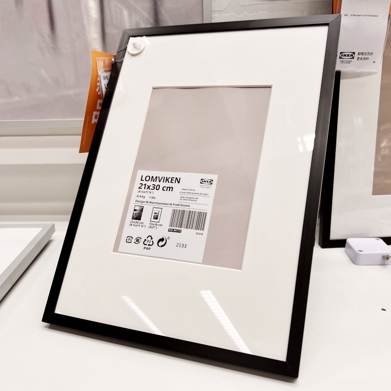 Genuine Ikea Longvik Metal Aluminum Picture Frame Wall-Mounted Photo Frame Display Stand 7/ 12inch 16inch Photo Hanger