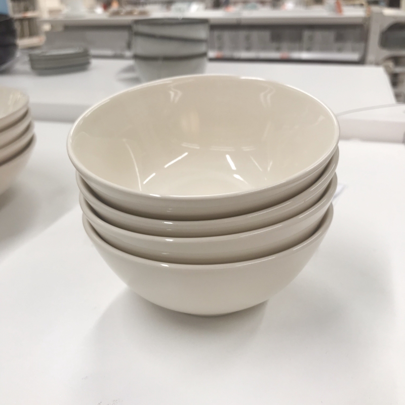 Authentic Ikea Falikro Small Bowl High Gloss Matte ins Ceramic Large Bowl Solid Color Soup Bowl for Instant Noodles and Dry Rice