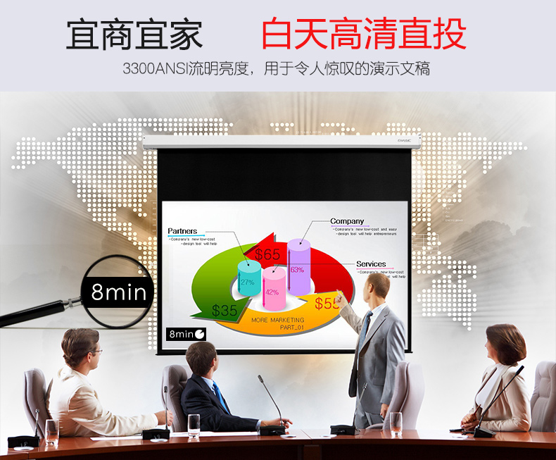 Máy chiếu Benq BenQ MH534 văn phòng tại nhà không dây wifi HD rạp hát tại nhà máy chiếu 1080P - Máy chiếu