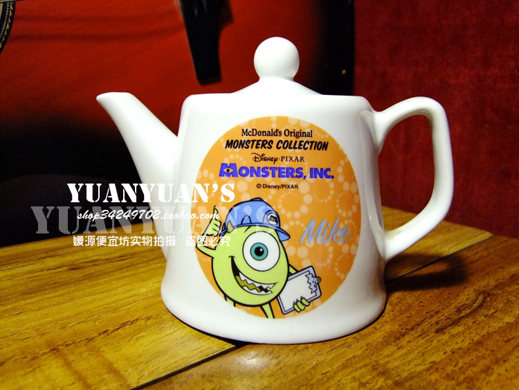 McDonald's out-of-print rare goods old-fashioned Disney monster power company big-eyed mike porcelain teapot coffee pot
