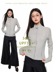 Одежда модная солнца защиты feytiy 美式覆古防晒衣修身显瘦upf50上衣外套女春夏户外抗uv