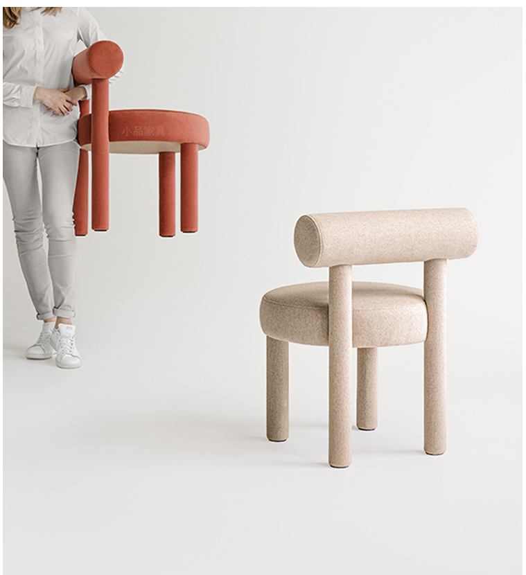 Nordic single sofa chair balcony leisure chair living room bedroom small sofa lounge chair lazy chair backrest dining chair