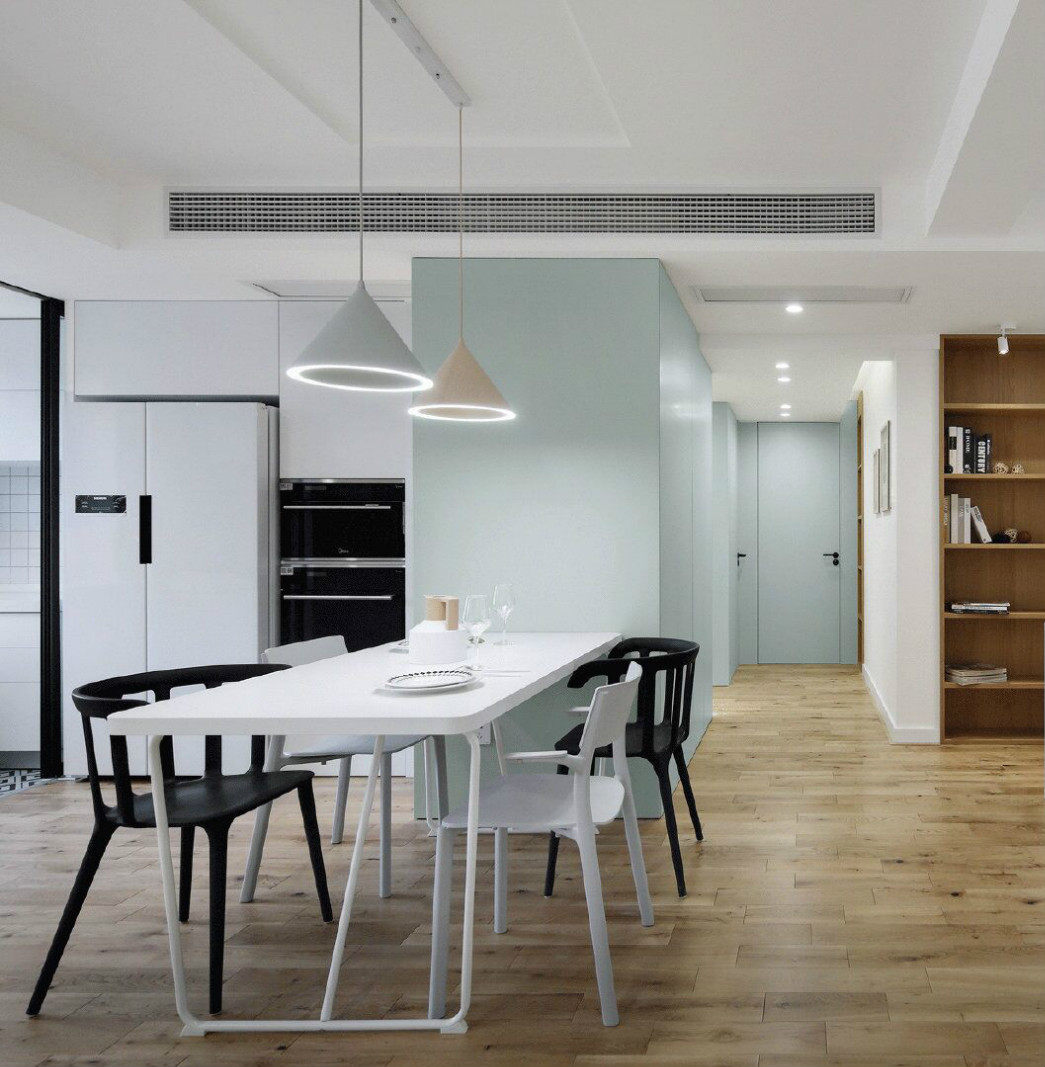 Light luxury solid wood dining table home small apartment modern minimalist rectangular dining table Nordic computer table minimalist furniture