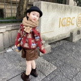 Демисезонный осенний свитер, утепленный детский трикотажный пуховик, в западном стиле