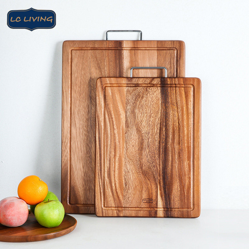 Thai Import LC Living Phases Thiswood Kitchen Cutting Board Household Mildew-Proof Solid Wood Chopping Board With Handle Rolling panel