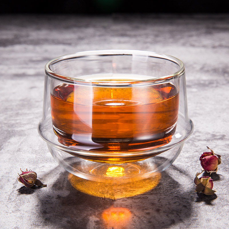 Japan KINTO Double Layer Glass Cups Heat Insulation Small Tea Cup Heat Resistant Household Day Style Transparent Coffee Cup High Temperature Resistant