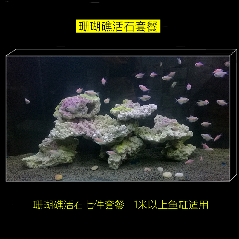 Fish Tank Decoration Fake Mountain Stone Simulation Coral Reef Block Aquarium Building View Marine Undersea Waterscape Package Composition Pendulum