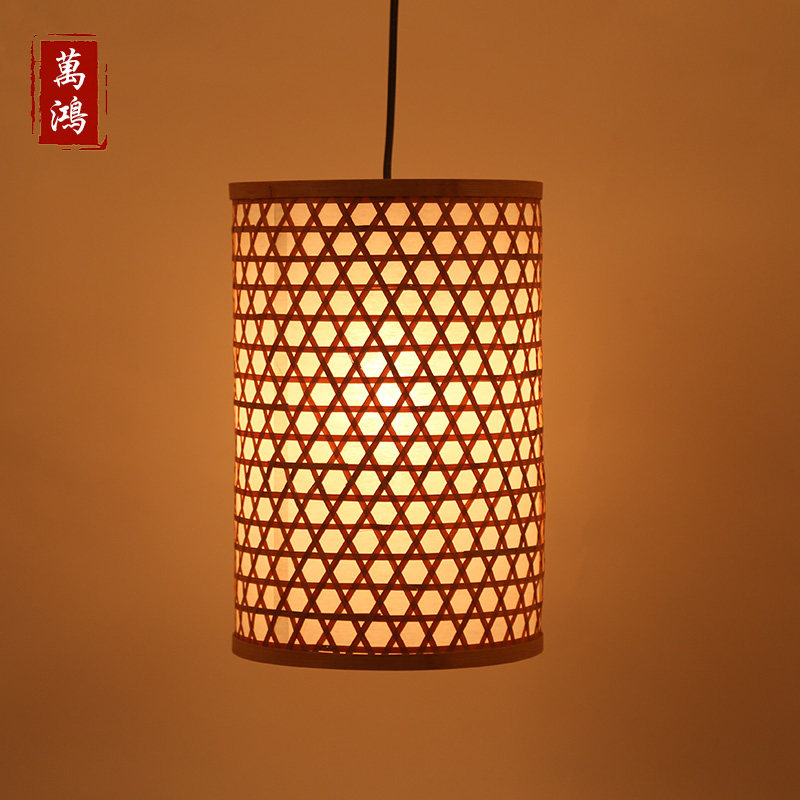 (Yue) Pastoral Decorative Lamps Dining Room Lamps and Tatami Lamps Handmade Bamboo Lamps D083