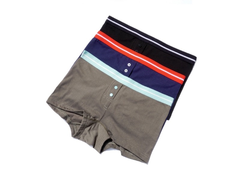 Quần lót nam đẹp trai t đôi nút cotton phong cách Nhật Bản đồ lót nữ Unisex * cùng một đoạn đồ lót nữ góc bốn góc - Vòng eo thấp quần lót cạp thấp