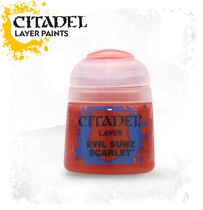 GW painted face lacquered Citadel Layer 22-05 Evil Sunz Scarlet 12ml