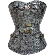 Tòa án corset gothic In thép khóa bạc corset cơ thể corset corset bụng với dầm - Đai giảm béo