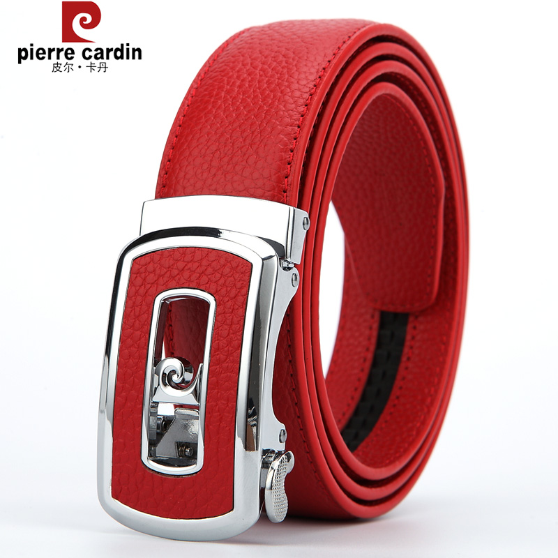 Pilkaden Belts Men Genuine Leather Automatic Buckle Brand Belt Bull Leather Ben Life Red Pants Belts Youth
