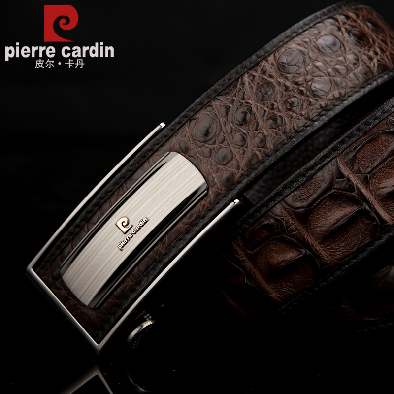 Pilkardan men's crocodile leather leather belt brand automatic buckle business genuine leather pants with young men's belt-Taobao