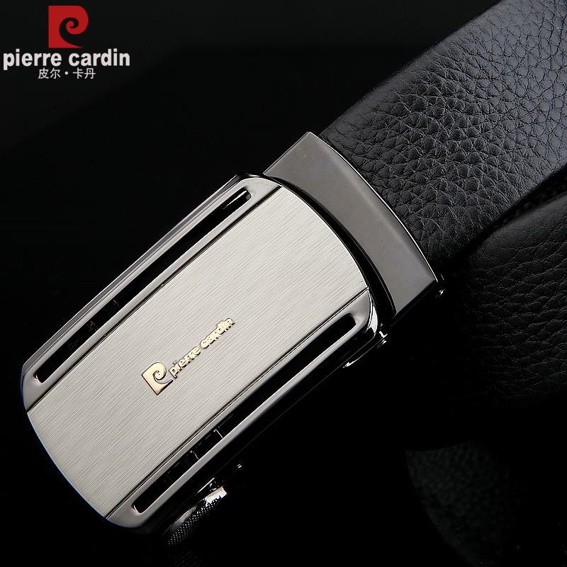 Pierre Cardin brand leather belt men's leather belt automatic buckle business trousers belt first layer cowhide extended belt