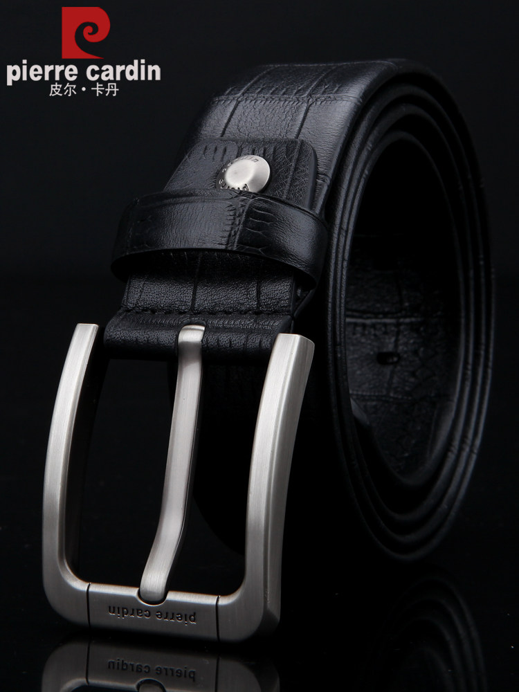 Pilkaden whole cowhide belt Men's pants waist belt Men's pants casual pin buckle Korean version of the leather leather belt
