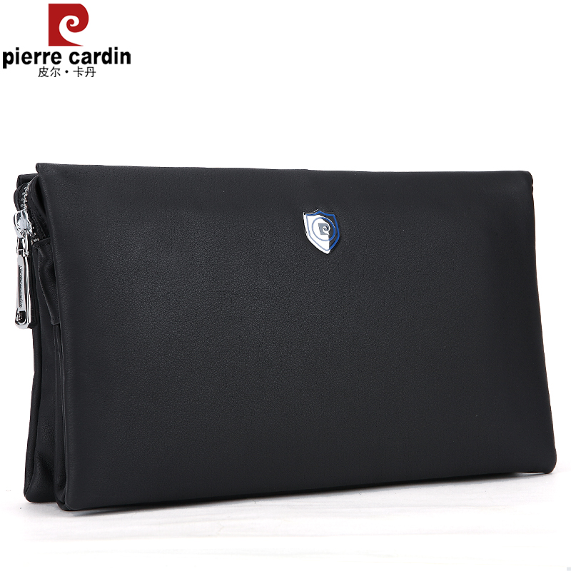 Pierre Carden men's handbag genuine leather large capacity soft cowhide men's bag clutch bag clutch bag soft leather business handbag