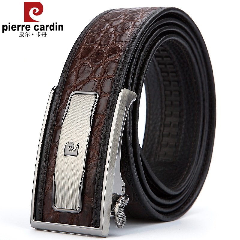 Pilkatan Men Real Crocodile Leather Strap Man Genuine Leather Pants With Business Auto Button Fashion Young Men's Belt-Taobao