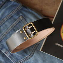  Hardwind Leather Belt Vintage Vintage Double Needle Leather Belt Belt