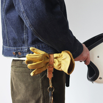  Motorcycle riding peripheral cowhide gloves storage anti-loss portable hook buckle keychain