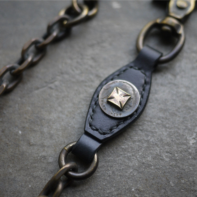 Hardwind Locomotive Style American Retro Cross made old brass wealth cloth chain chain chain chain chain