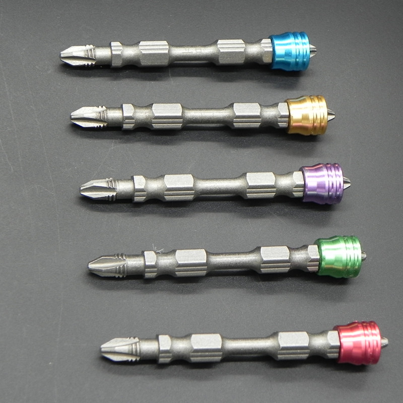 Magnetic ring electric screw screwdriver head double head cross pneumatic screwdriver electric drill batch head driver abrasion-proof strong magnetic Beatle suit