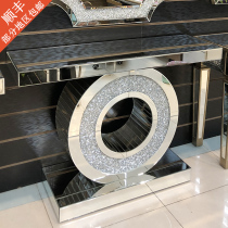 European American porch table table entry hall light luxury art decoration cabinet glass mirror dressing table makeup table