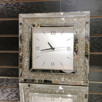 Light luxury fashion decorative clock living room dining room wall clock home personality creative Diamond wall hanging art clock mirror