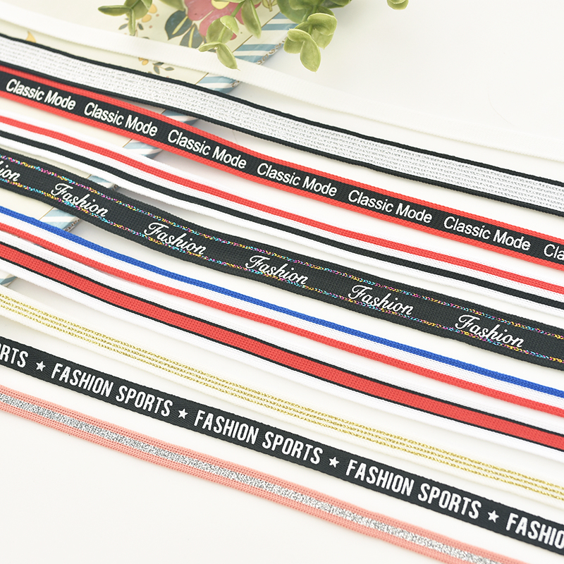 Knit Band F Sportswear Sport Pants Casual Dress Side Strip Polyester Fiber Knit Webbing Color Striped Needle Webbing 1cm