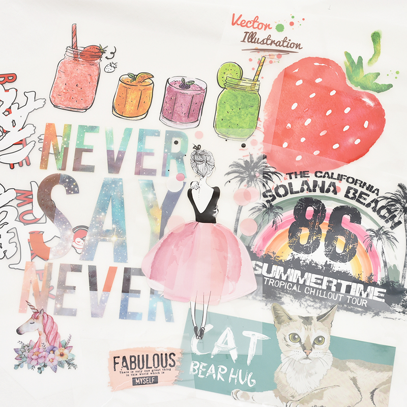 Transfer stickers T-shirt pattern stickers children's cartoon children's clothing clothes printing hole stickers decorative stickers