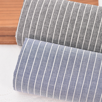 Cotton fabric dyed gray blue two-color striped clothing clothes childrens pants skirt DIY handmade