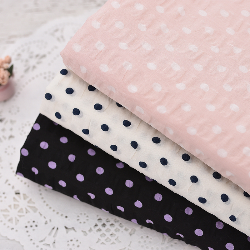 Bông vải vải cotton bong bóng sợi polka dot váy váy áo sơ mi ăn mặc trẻ em mặc quần của nhãn hiệu DIY