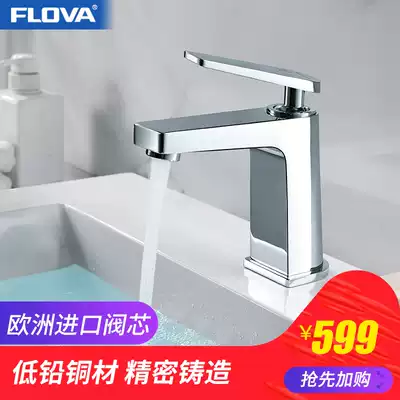 Fenghua bathroom bathroom bathroom copper faucet dressing room extended washbasin basin single handle single hole faucet hot and cold