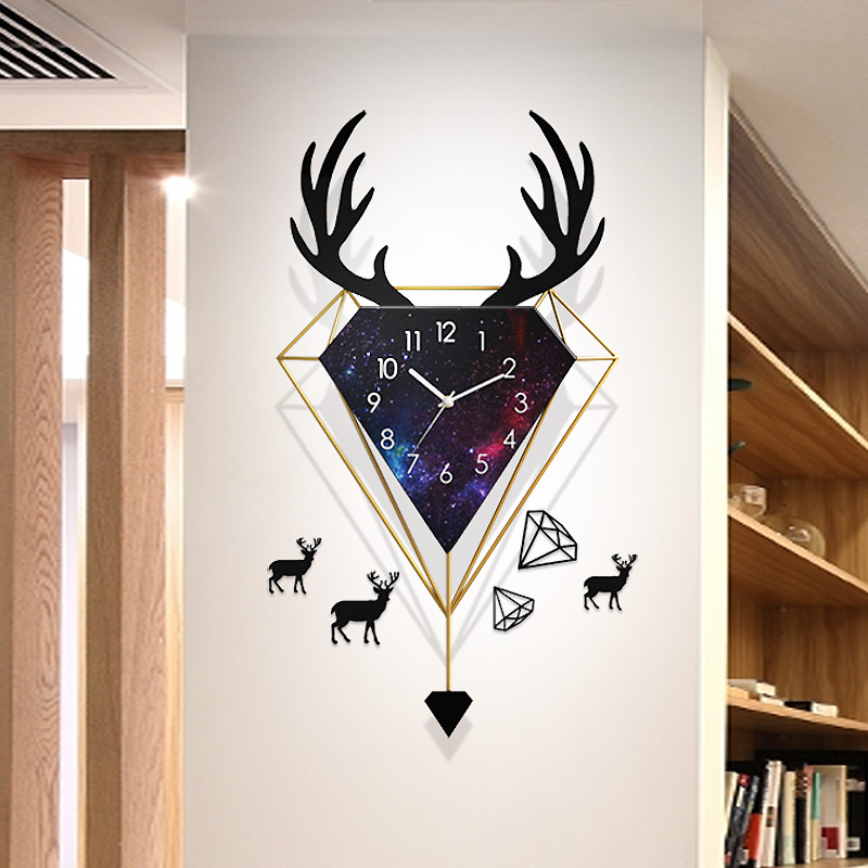 Nordic network red atmosphere clock wall wall in household fashion quartz clock personality creativity lightly and luxurious