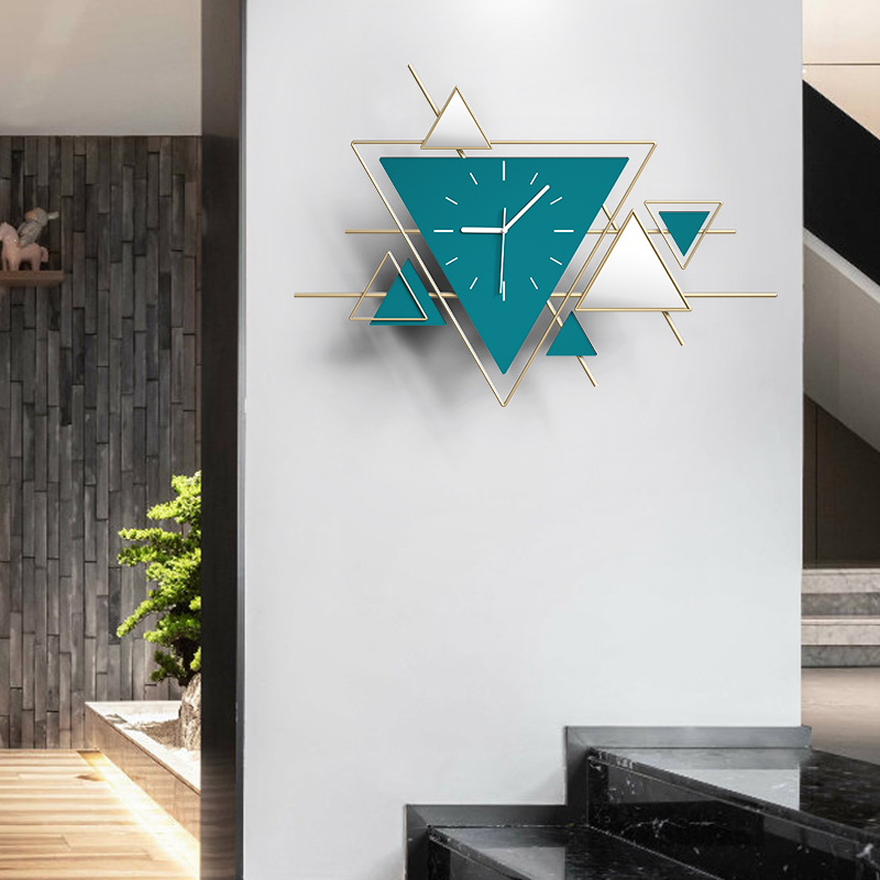 Nordic watches and clocks hung in the living room Home Fashion creative wall Decorative Hanging Watch Modern Minimalist Clock Hanging Wall Mesh Red