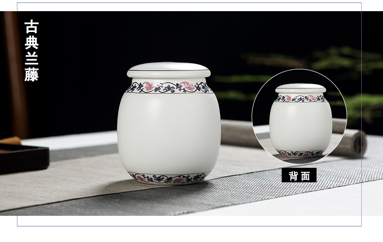 Jingdezhen ceramic tea pot inferior smooth small seal pu - erh tea store receives ceramic pot home office work travel