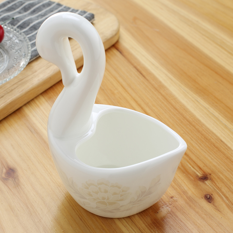 Jingdezhen ceramic tableware of Chinese style household ceramics receive a drag spoon towing bracket the receive vessel swan chopsticks