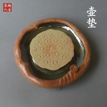 Handmade Purple Porcelain Clay Pot cushion Nourishing Pot storage Water Dry Tea Lotus Pot Mat Tea Table Swing Piece Teapot Base Coarse