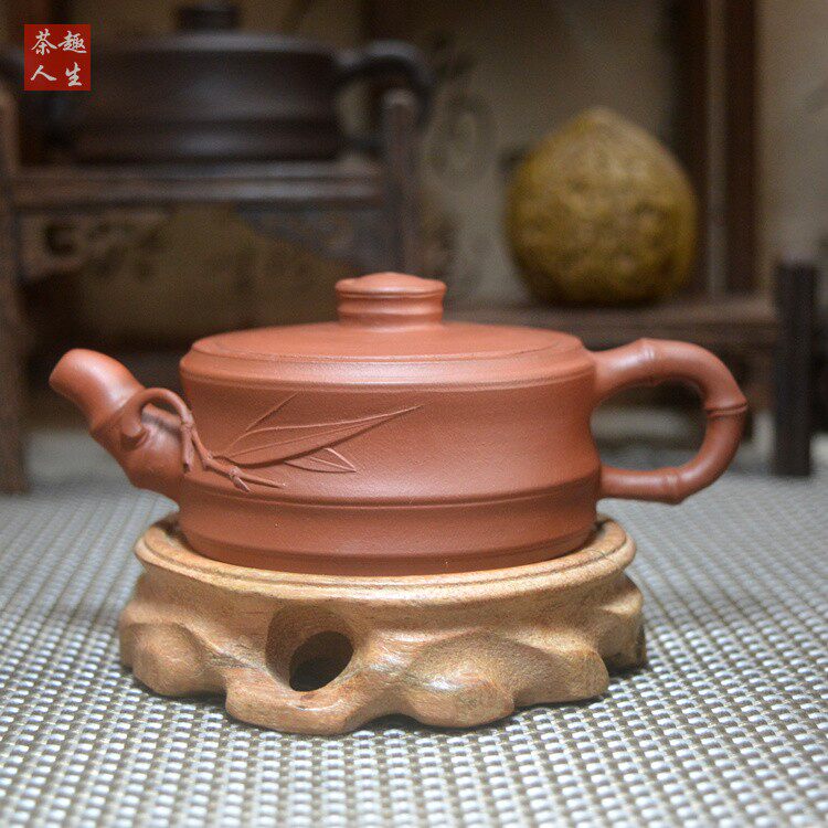 Lixing Clear Cement Teapot Original Mine Kung Fu Cup Tea Tea Maker Purple Clay Handmade Pot Household Purple Sand Pot money Hua Fang