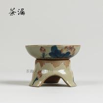 Purple Sand Tea Filter Retro Coarse Pottery Hand-painted Filter Tea Filter Pure Handmade Tea Leakage Korn Tea Accessories