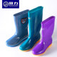Pull back women's rain boots, women's short rain boots, medium and high waterproof, non-slip, wear-resistant, adult velvet water boots, rubber shoes, water shoes for women