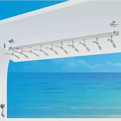 Package installation Ei Yi balcony hand lift drying rack single pole drying quilt rack narrow balcony single drying hanger J10