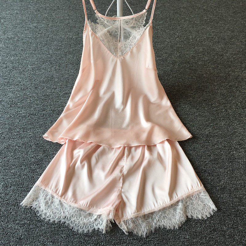 17 New Products Lady Summer Sexy Hollowed-out Lace Beauty Back Harnesses Shorts Two Small Suits Sleeping Clothes Home Clothes