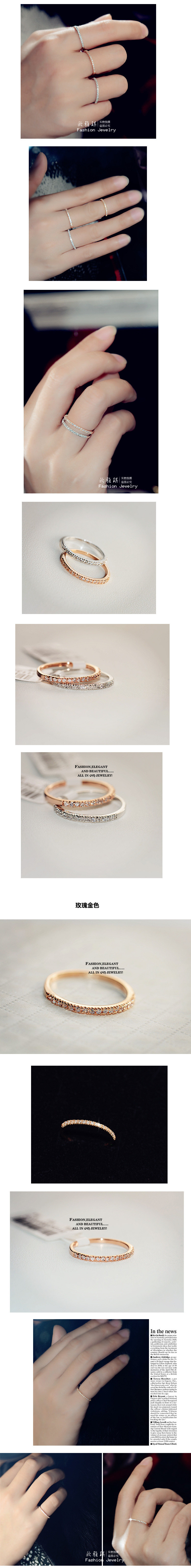 Bague Femme en Alliage argent plaque plaque or - Ref 3087350 Image 10