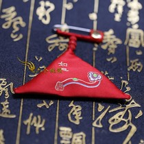 Fetal hair collection Nafu bag Triangle baby amulet Carry-on evil spirits safety bag Auspicious luck