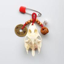 Suzhou baby baby evil spirits pressure shock special turtle skull copper money needle hoop Peach basket Peach wood beads pin pendant