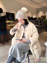  Fashion blogger with the same HATSON Korea 18 winter new womens wool ball knitted warm